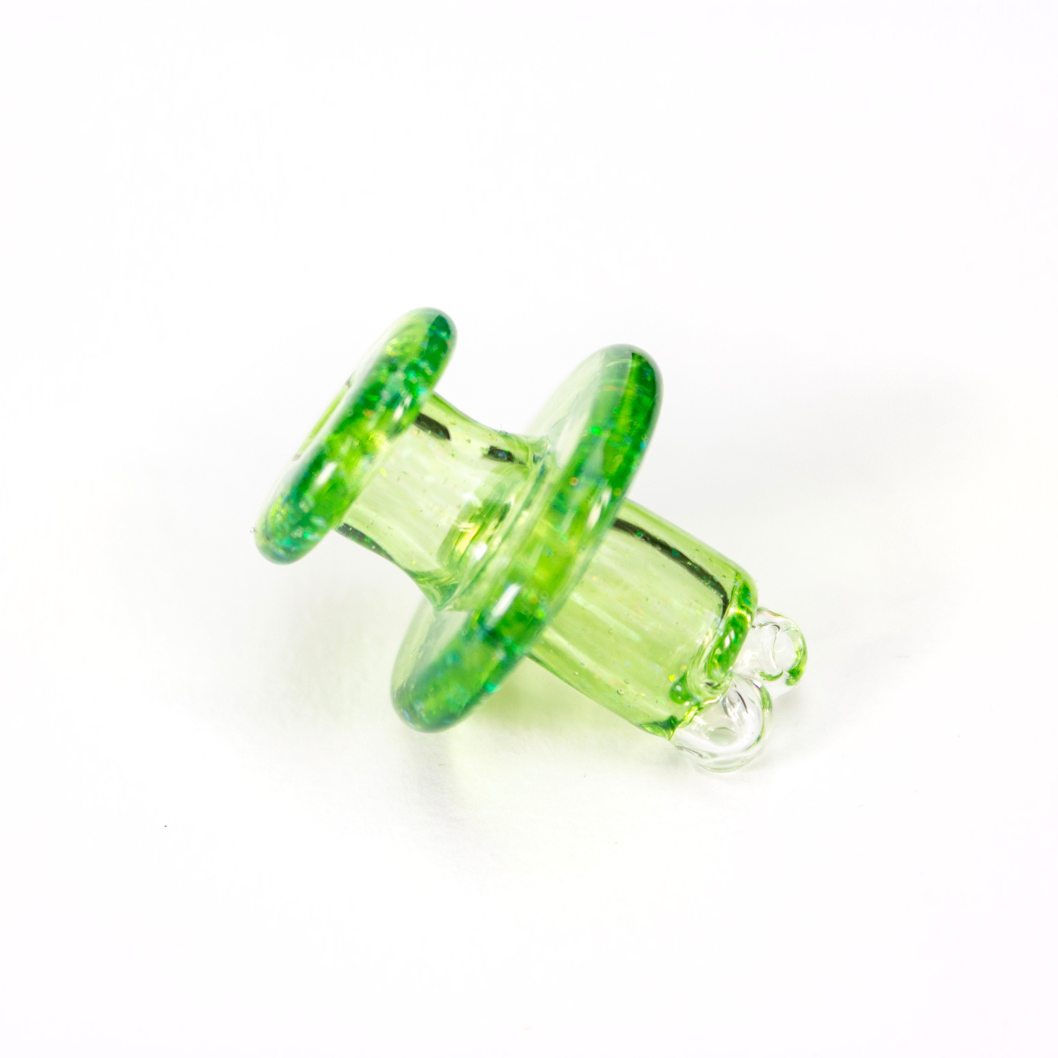 Sandalz Glass Experimental Green Crushed Opal 3DXL Spinner Cap #SAN107 - Planet Caravan
